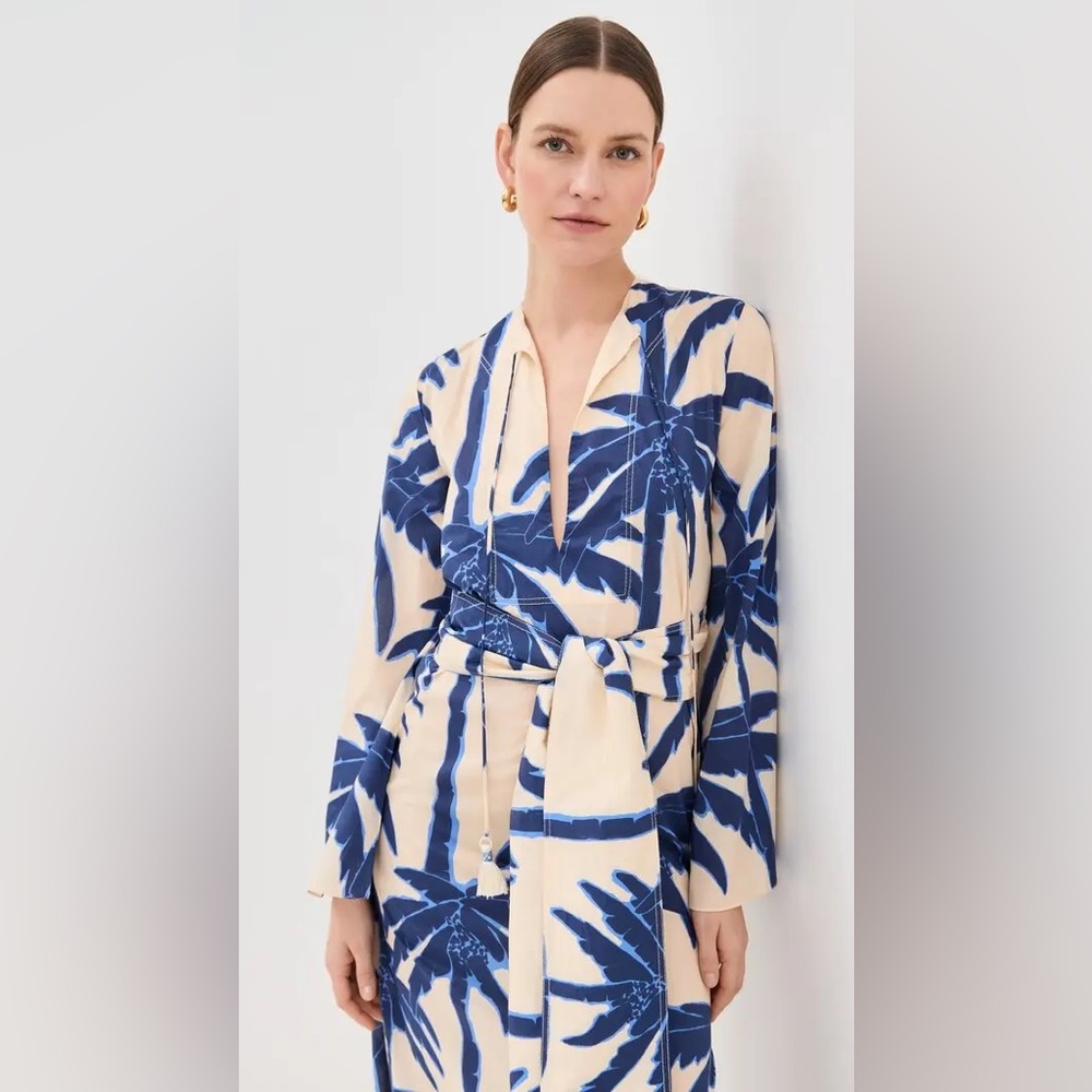 Johanna Ortiz Sotaviento Tunic Blue Palms Dress - Picture 5 of 12